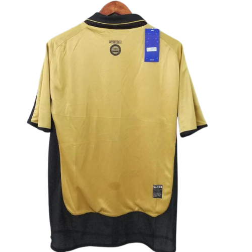 CAMISA VERSÃO RETRÔ MANCHESTER UNITED OURO III 2001/02