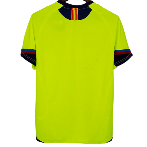 CAMISA VERSÃO RETRÔ BARCELONA II 2005/06 VERDE LIMÃO