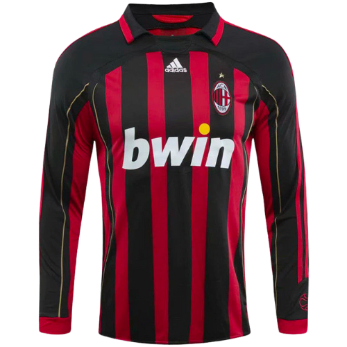 CAMISA MANGA LONGA VERSÃO RETRÔ MILAN I 2006/07
