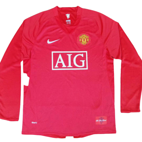 CAMISA MANGA LONGA VERSÃO RETRÔ MANCHESTER UNITED I 2007/08
