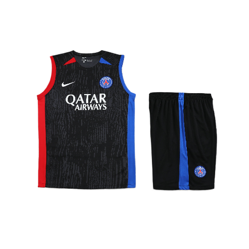 CONJUNTO TREINO PSG REGATA+SHORT - PRETO 2022/23