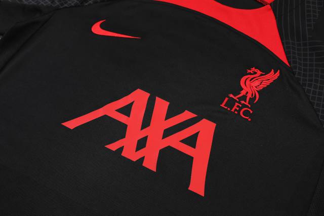 CONJUNTO TREINO LIVERPOOL CAMISA+SHORT - PRETO 2022/23