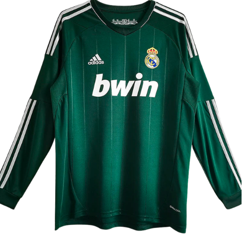 CAMISA VERSÃO RETRÔ MANGA LONGA REAL MADRID II 2012/13 - VERDE