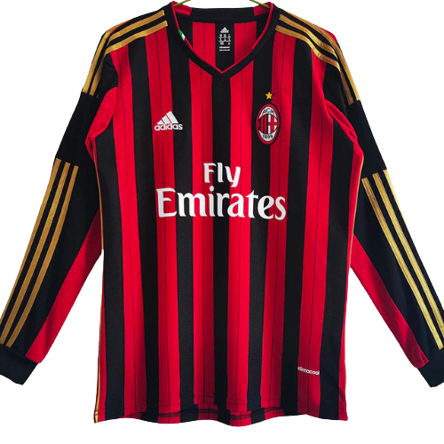 CAMISA MANGA LONGA VERSÃO RETRÔ MILAN I 2013/14