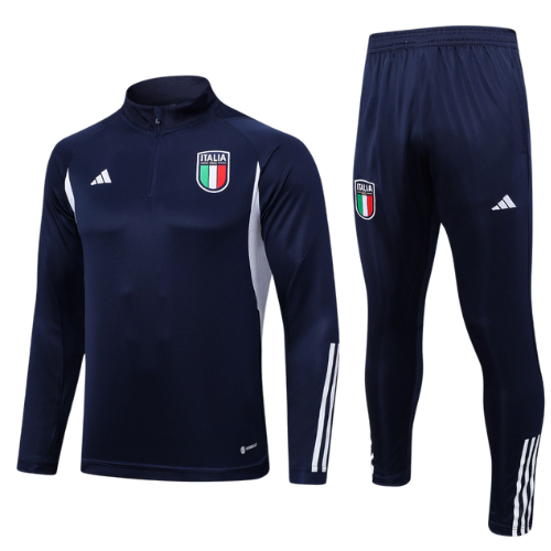 CONJUNTO INFANTIL TREINO ITALIA JAQUETA+CALÇA - AZUL 2024/25