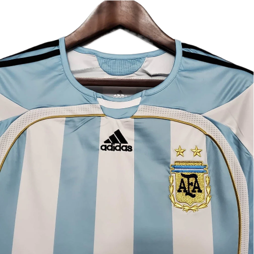 CAMISA SELEÇÃO ARGENTINA RETRÔ 2006 AZUL E BRANCA