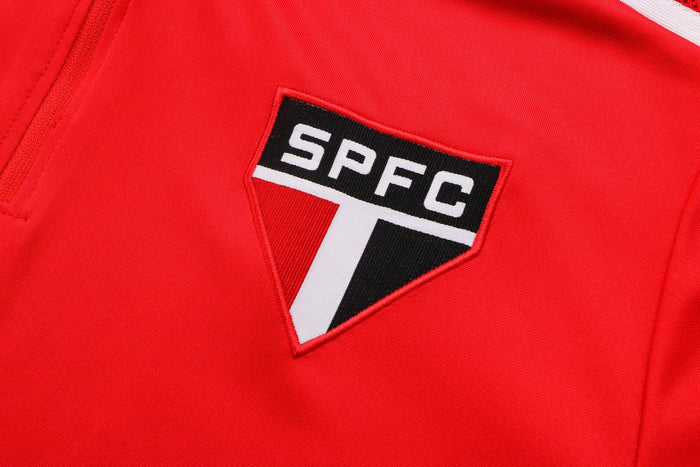 CONJUNTO TREINO SÃO PAULO JAQUETA+CALÇA - VERMELHO 2022/23