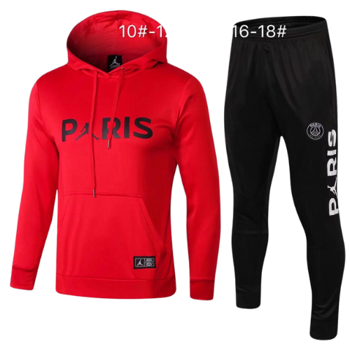 CONJUNTO INFANTIL TREINO PSG MOLETOM+CALÇA - VERMELHO 2021/22