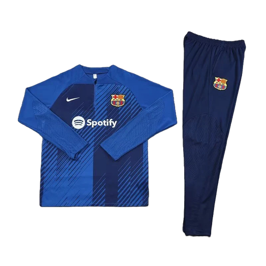 CONJUNTO TREINO BARCELONA JAQUETA+CALÇA - AZUL 2023/24