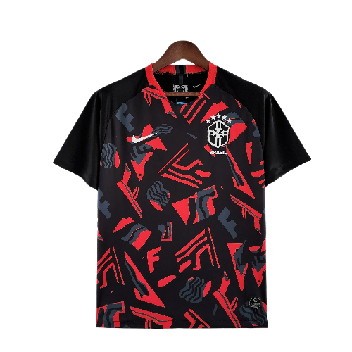 CAMISA SELEÇÃO BRASIL 2022  - VERMELHA E PRETA - TREINO