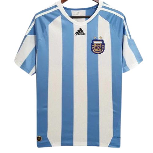 CAMISA ARGENTINA RETRÔ 2010 AZUL E BRANCA