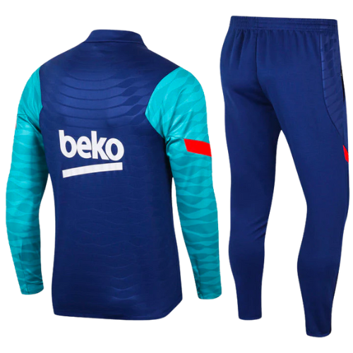 CONJUNTO TREINO BARCELONA JAQUETA+CALÇA - AZUL 2021/22