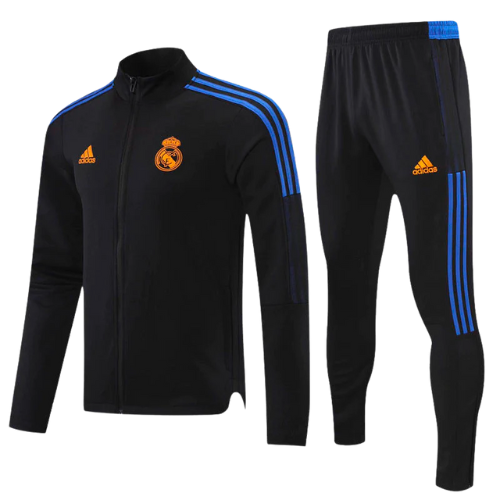 CONJUNTO TREINO REAL MADRID JAQUETA+CALÇA - PRETO 2022/23