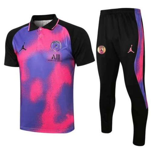 CONJUNTO TREINO PSG PÓLO+CALÇA - ROXO 2021/22