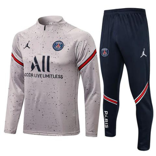 CONJUNTO TREINO PSG JAQUETA+CALÇA - CINZA 2023/24