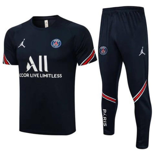 CONJUNTO TREINO PSG CAMISA+CALÇA - PRETO 2021/22