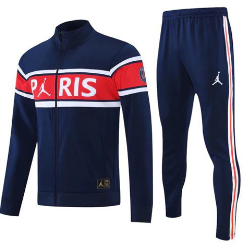 CONJUNTO TREINO PSG "PARIS" JAQUETA+CALÇA - AZUL/VERMELHO 2021/22