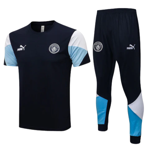 CONJUNTO TREINO MANCHESTER CITY CAMISA+CALÇA - AZUL ESCURO 2022/23