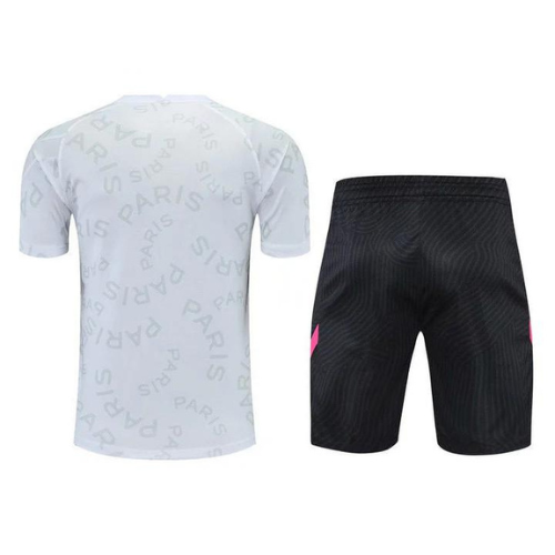 CONJUNTO TREINO PSG CAMISA+SHORT - BRANCO 2021/22
