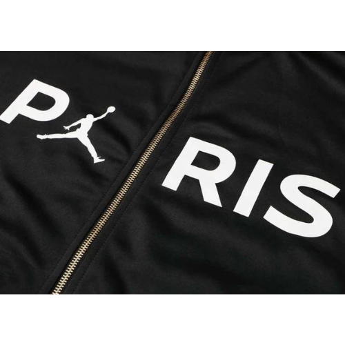 CONJUNTO TREINO COM CAPUZ PSG "PARIS" JAQUETA+CALÇA - PRETO 2022/23