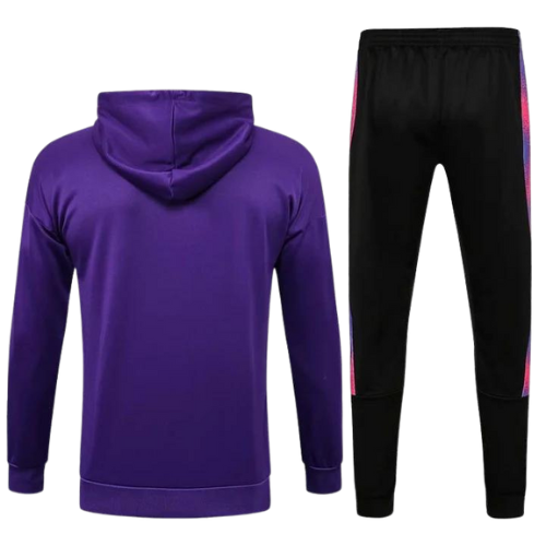 CONJUNTO TREINO PSG COM CAPUZ JAQUETA+CALÇA - ROXO 2022/23