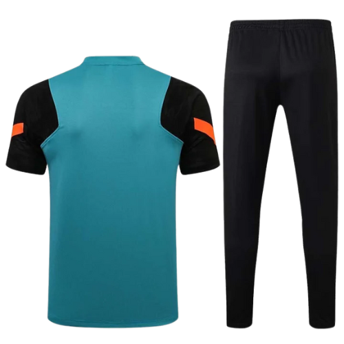 CONJUNTO TREINO CHELSEA CAMISA+CALÇA - AZUL/PRETO 2021/22