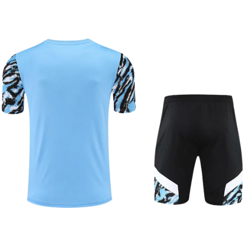 CONJUNTO TREINO MANCHESTER CITY CAMISA+SHORT - AZUL ZEBRA 2021/22