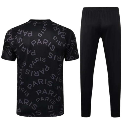 CONJUNTO TREINO PSG CAMISA+CALÇA - PRETO GOLD 2022/23