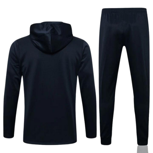 CONJUNTO TREINO COM CAPUZ INGLATERRA JAQUETA+CALÇA - PRETO 2021/22