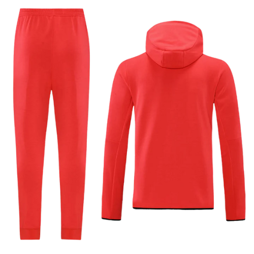 CONJUNTO TREINO LIVERPOOL JAQUETA COM CAPUZ+CALÇA - LARANJA 2022/23