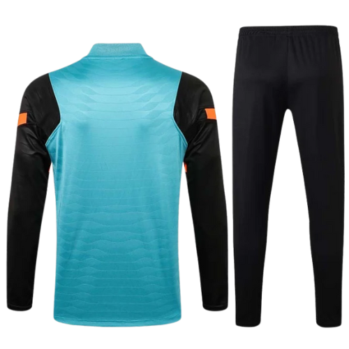 CONJUNTO TREINO CHELSEA JAQUETA+CALÇA - AZUL CLARO/PRETO 2021/22