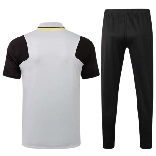 CONJUNTO TREINO LIVERPOOL PÓLO+CALÇA - CINZA/AMARELO 2021/22