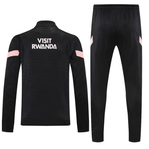CONJUNTO TREINO PSG JAQUETA+CALÇA - PRETO/ROSA 2021/22