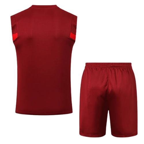 CONJUNTO TREINO LIVERPOOL REGATA+SHORT - VERMELHO 2021/22