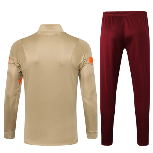 CONJUNTO TREINO LIVERPOOL JAQUETA+CALÇA - DOURADO/LARANJA 2021/22