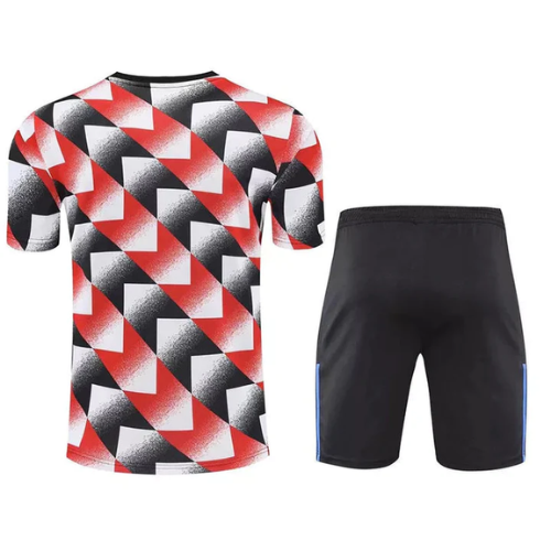 CONJUNTO TREINO MANCHESTER UNITED CAMISA+SHORT - VERMELHO DEGRADÉ 2022/23