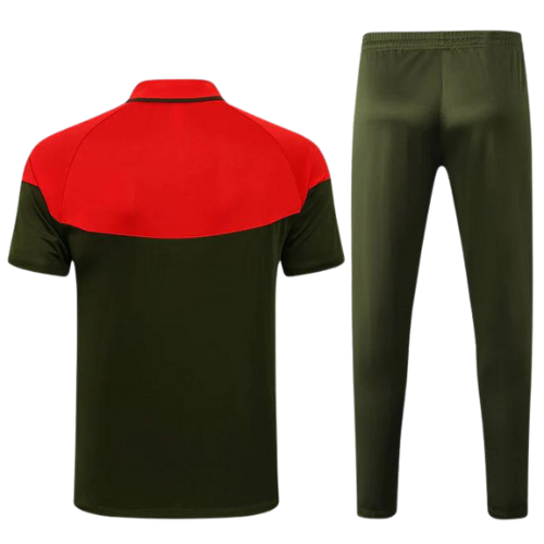 CONJUNTO TREINO PORTUGAL PÓLO+CALÇA - CINZA/VERMELHO 2022/23