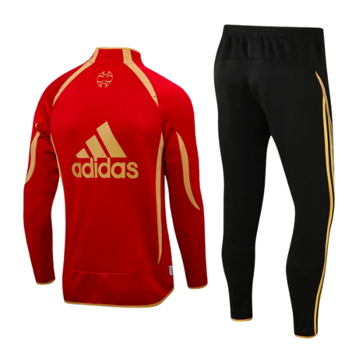 CONJUNTO TREINO ARSENAL JAQUETA+CALÇA - VERMELHO/OURO 2021/22