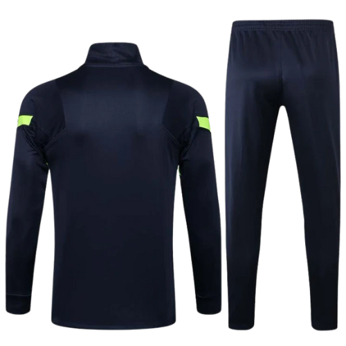 CONJUNTO TREINO TOTTENHAM JAQUETA+CALÇA - AZUL ESCURO/VERDE LIMÃO 2021/22