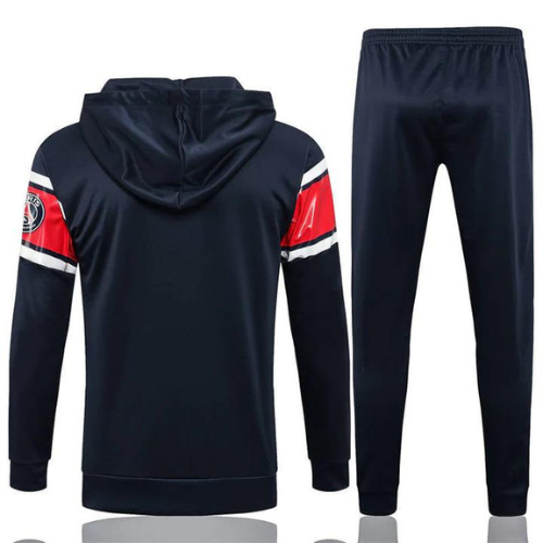CONJUNTO TREINO PSG MOLETOM+CALÇA - AZUL LISTRADO VERMELHO 2023/24