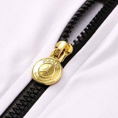 CONJUNTO TREINO COM CAPUZ PSG MOLETOM+CALÇA - BRANCO 2021/22