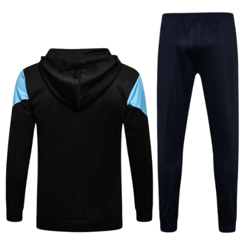 CONJUNTO TREINO COM CAPUZ MARSELHA MOLETOM+CALÇA - PRETO 2023/24