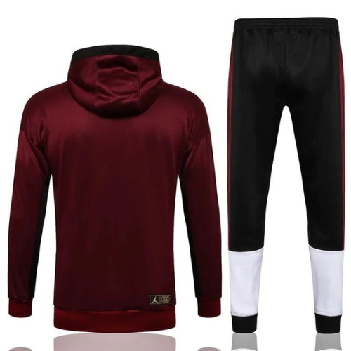 CONJUNTO TREINO PSG COM CAPUZ "PARIS" JAQUETA+CALÇA - ROUGE 2021/22