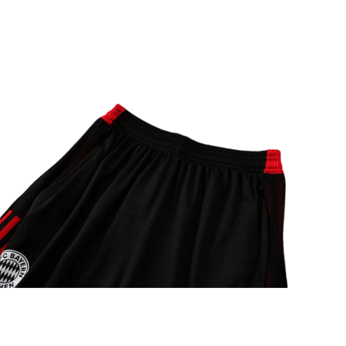 CONJUNTO TREINO BAYERN DE MUNIQUE REGATA+SHORT PRETO/VERMELHO 23/24