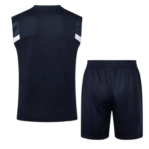CONJUNTO TREINO FRANÇA REGATA+SHORT - PRETO 2022/23