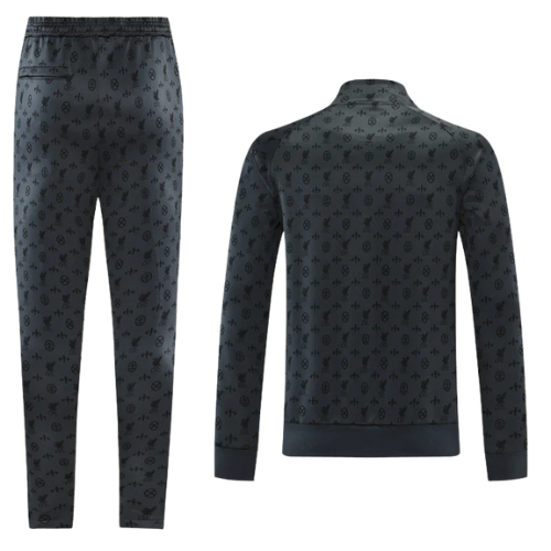 CONJUNTO TREINO LIVERPOOL JAQUETA+CALÇA - PRETO/VERMELHO 2021/22