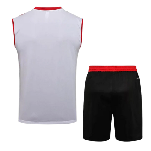 CONJUNTO TREINO MANCHESTER UNITED REGATA+SHORT - BRANCO 2023/24