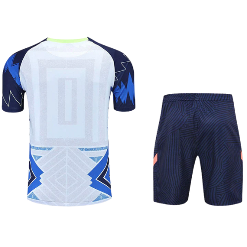 CONJUNTO TREINO TOTTENHAM CAMISA+SHORT - BRANCO/AZUL 2021/22