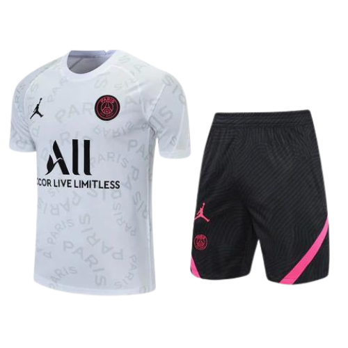 CONJUNTO TREINO PSG CAMISA+SHORT - BRANCO 2021/22