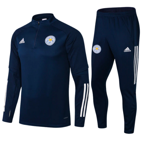 CONJUNTO TREINO LEICESTER JAQUETA+CALÇA - AZUL ESCURO 2021/22